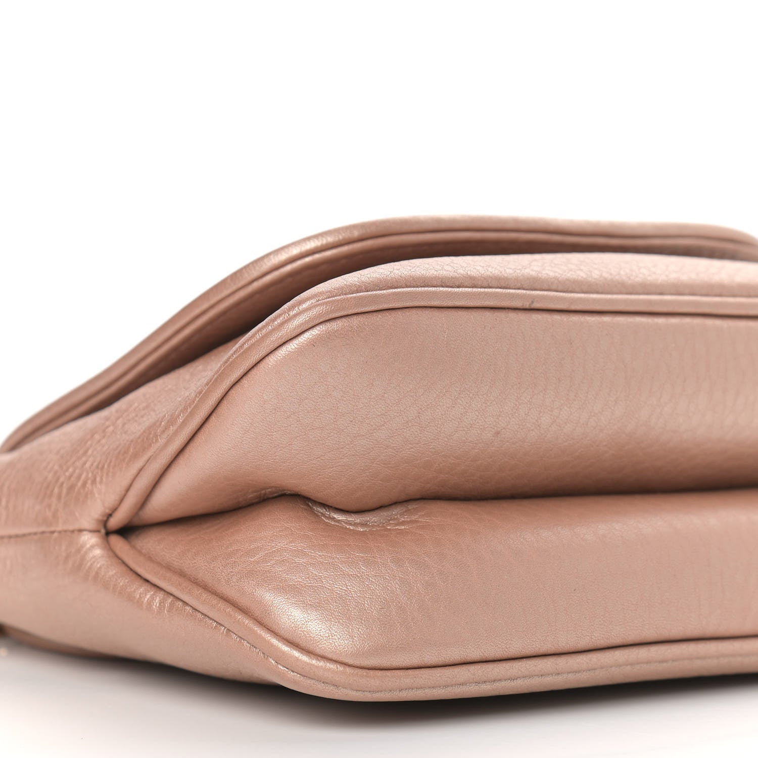 Gucci Pebbled Calfskin Small 1973 Chain Shoulder Bag Champagne 7 of 10