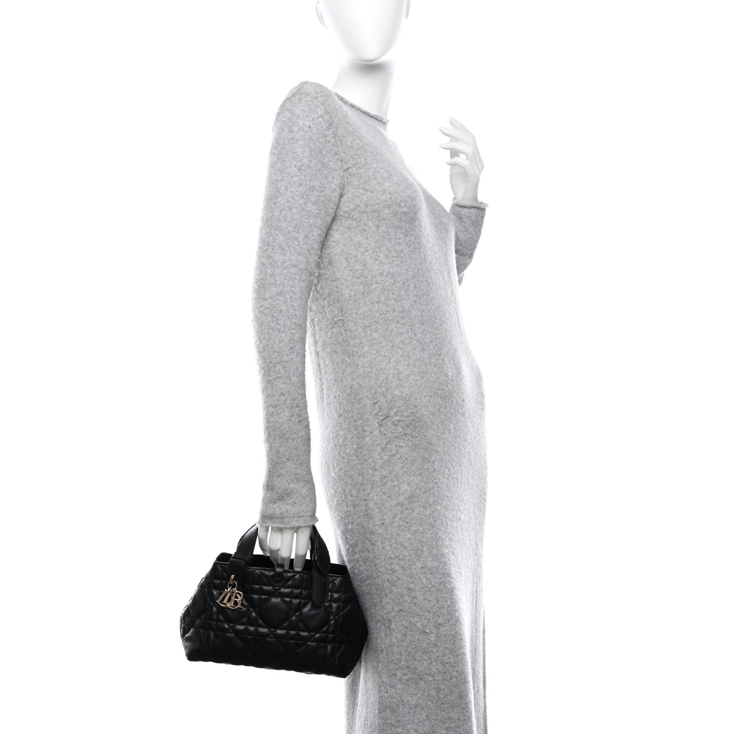 Christian Dior Calfskin Macrocannage Small Toujours Black 2 of 10