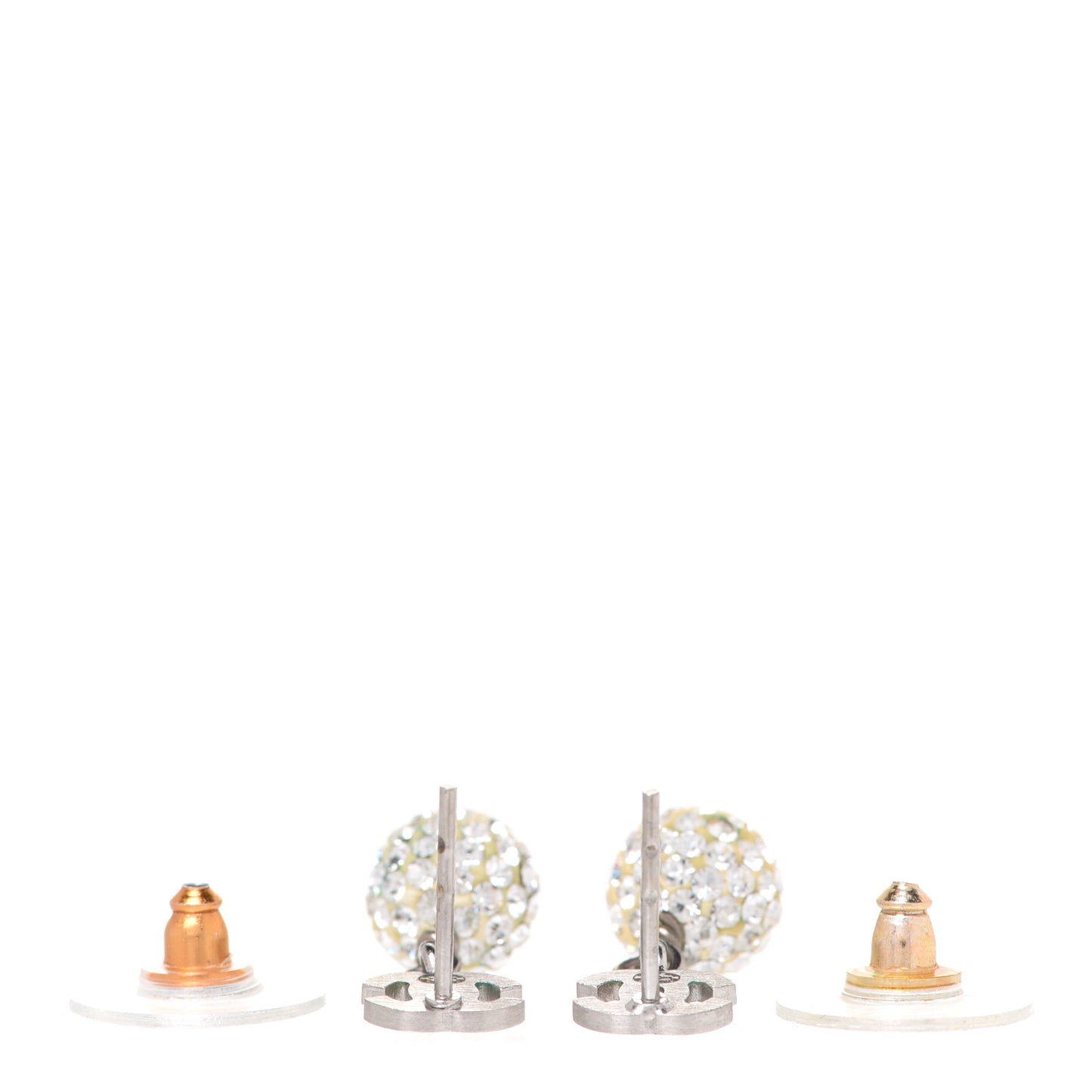 Crystal Pearl CC Drop Earrings Pearly White
