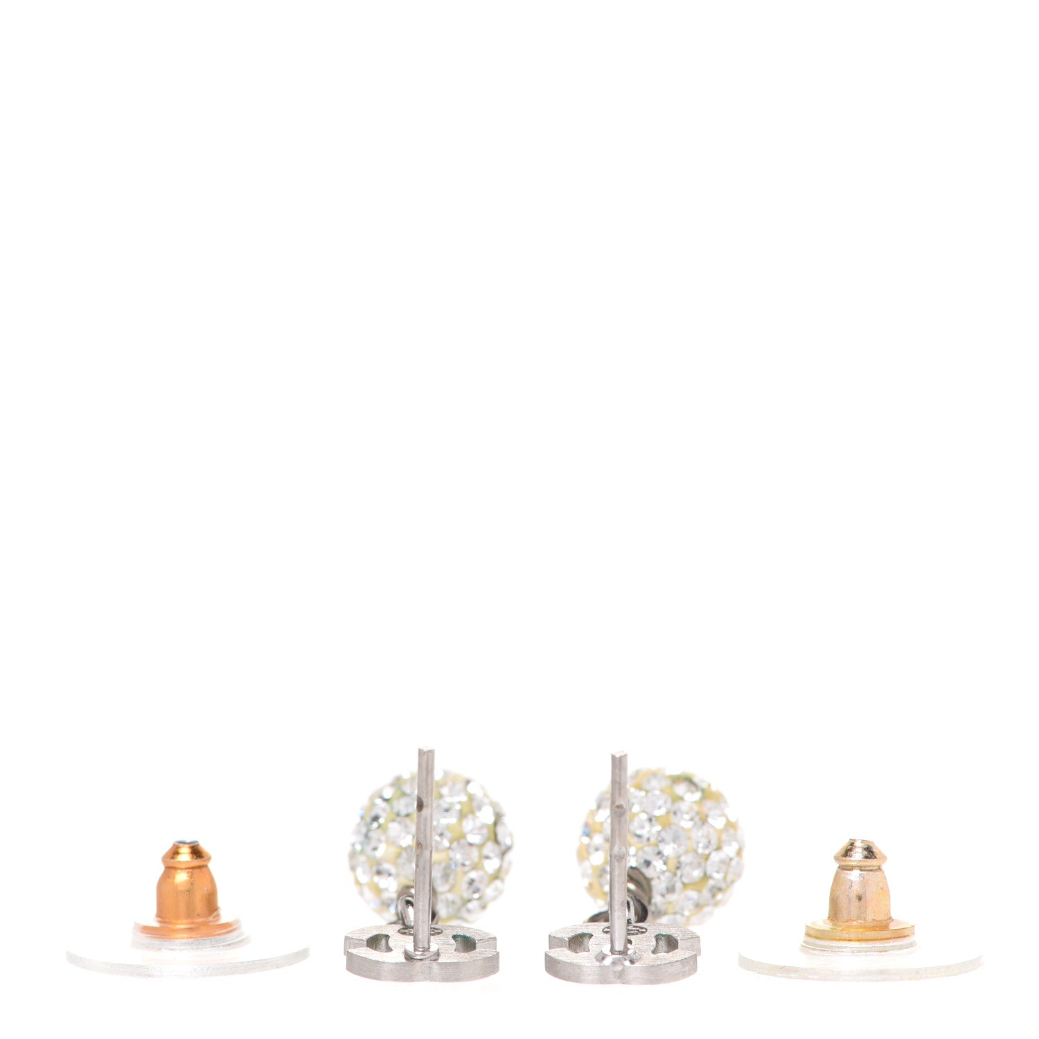 Chanel Crystal Pearl CC Drop Earrings Pearly White 4 of 4