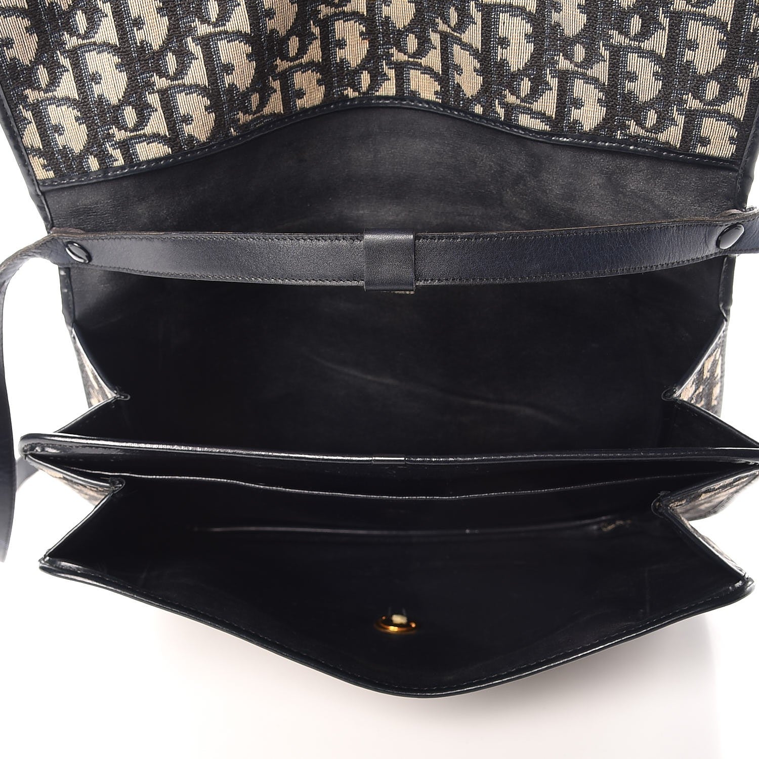 Christian Dior Monogram Flap Navy Blue 5 of 14