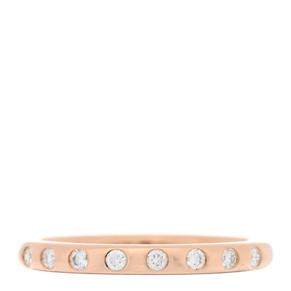 Tiffany 18K Rose Gold Diamond Elsa Peretti 8 Diamond Stacking Band Ring 58 8.5 1 of 4