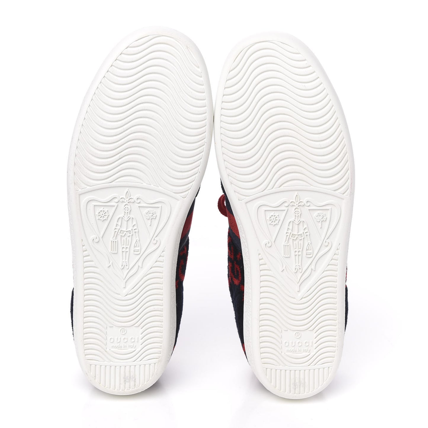 Terry Cloth GG Monogram Web Womens Ace Sneakers 35.5 Blue Red