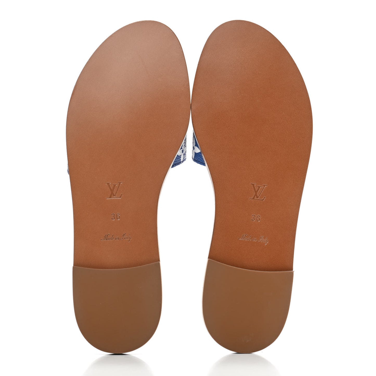 Monogram Escale Lock It Flat Mule 36 Blue