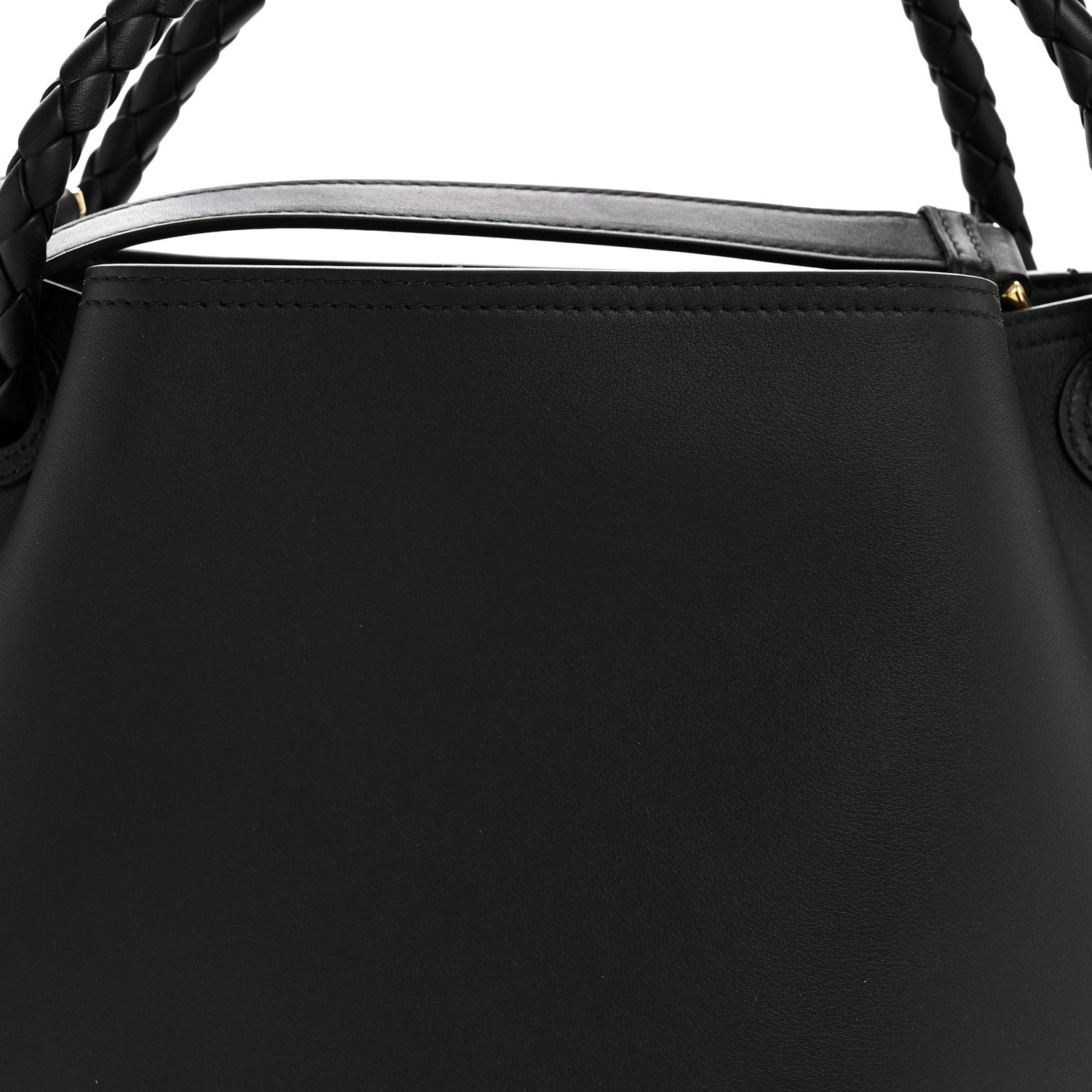 Bottega Veneta Silky Calfskin Small Andiamo Bucket Bag Black 8 of 12