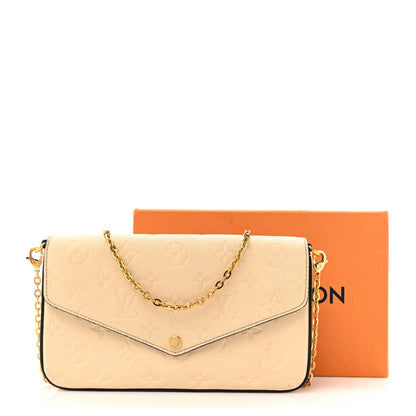 Louis Vuitton Empreinte Pochette Felicie Chain Wallet Cream 15 of 15
