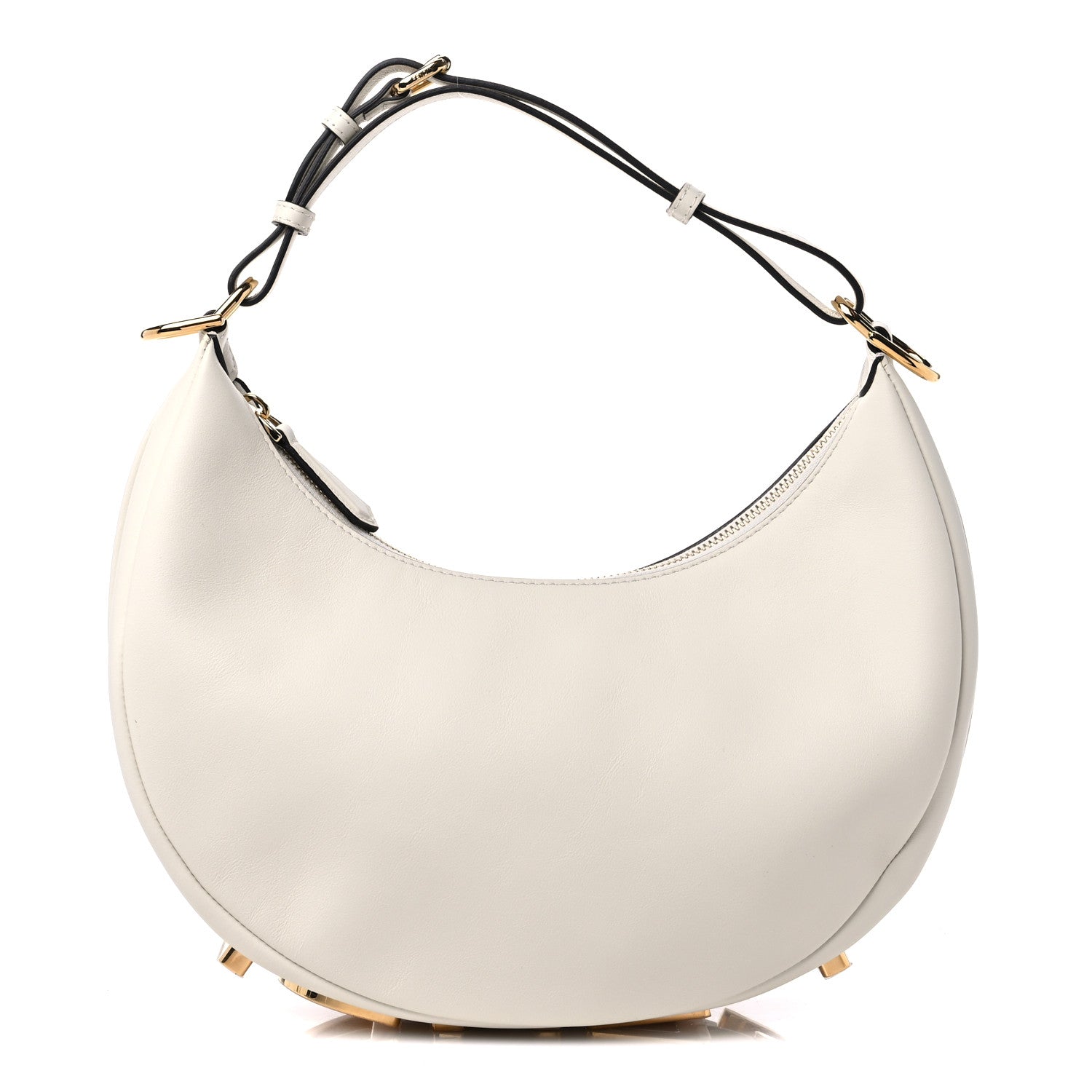 Fendi Vitello Grace Matte Small Fendigraphy Hobo Bag White Ice 1 of 10