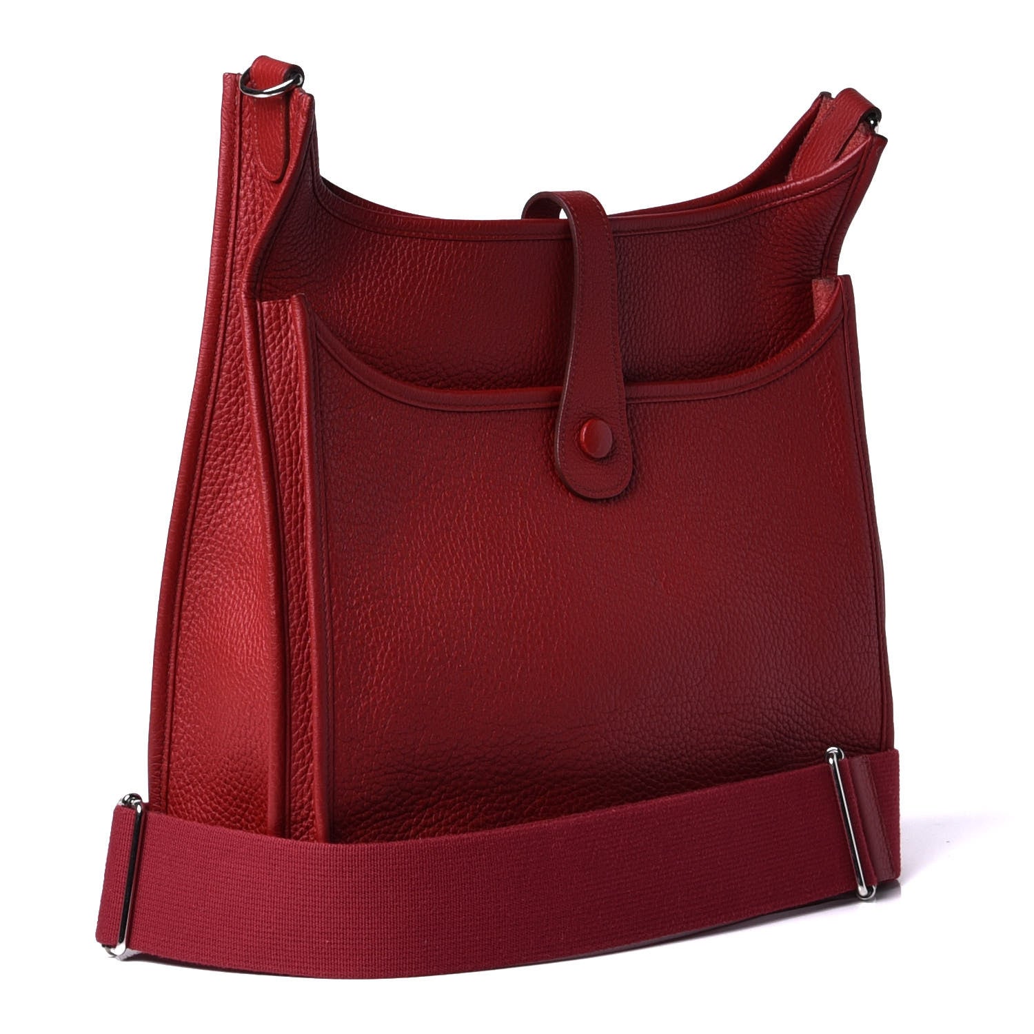 Hermes Taurillon Clemence Evelyne III GM Rouge Vif 2 of 6