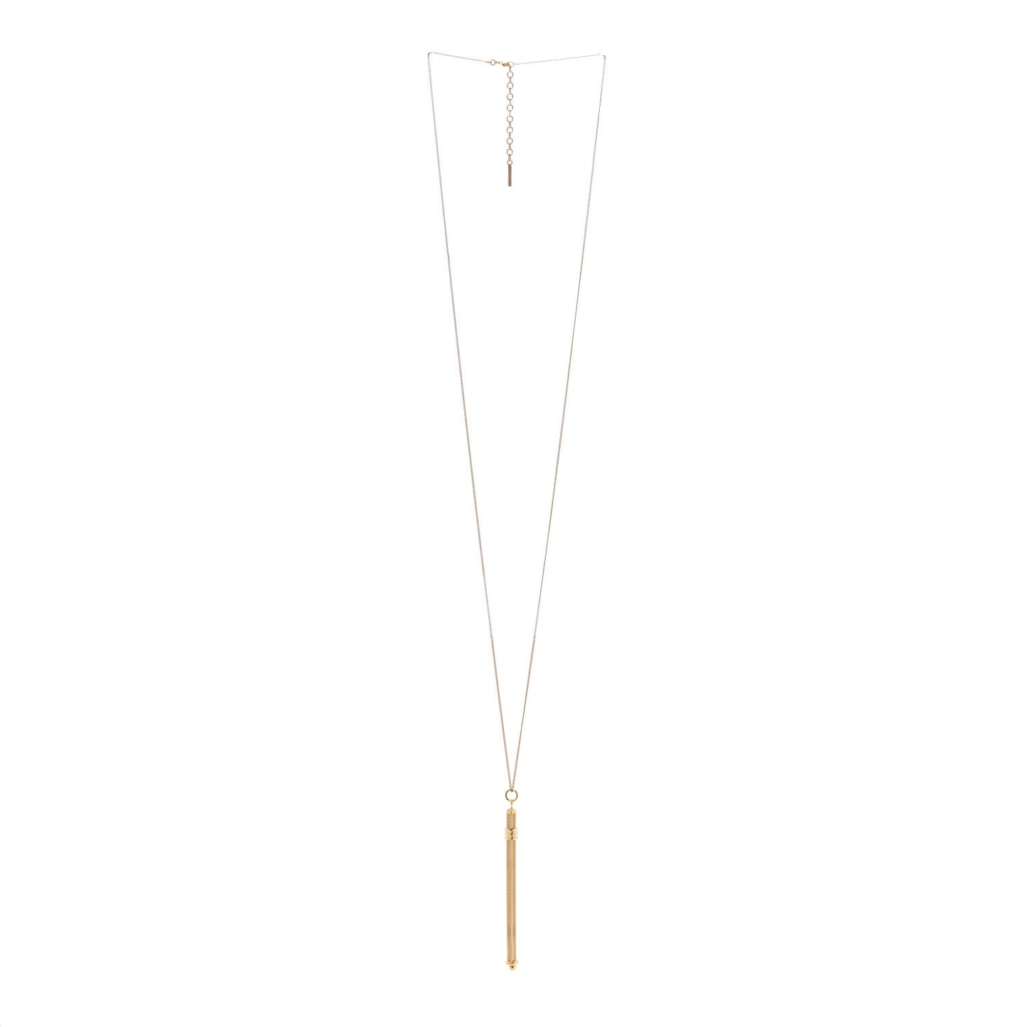 Brass Long Stirrer Pendant Necklace Gold