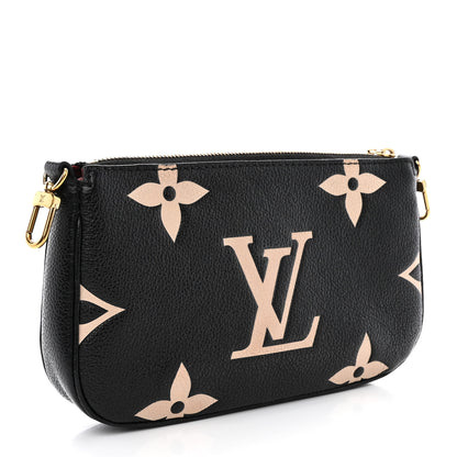 Louis Vuitton Empreinte Monogram Giant Multi Pochette Accessories Mini Pochette Black Beige 3 of 11