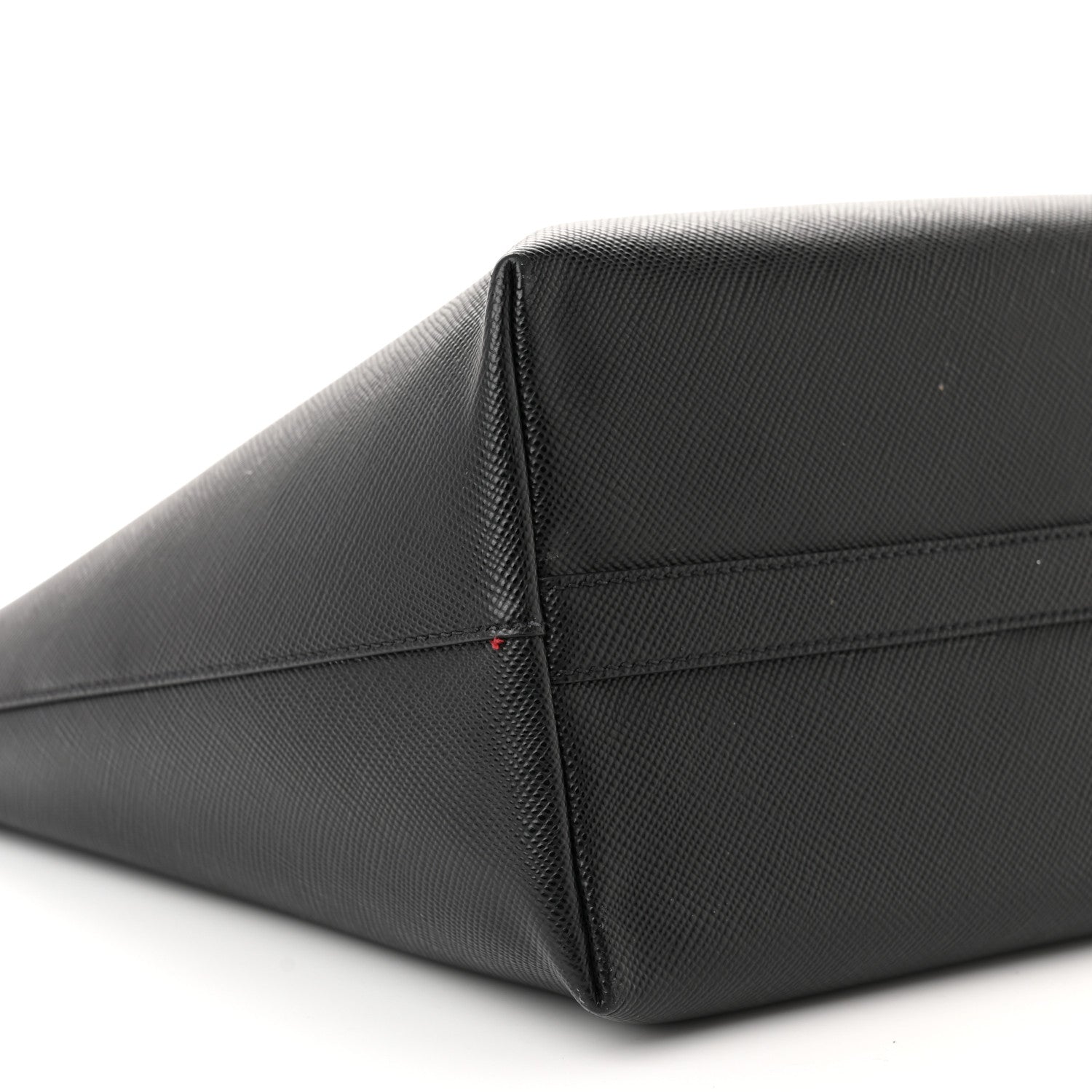 Prada Saffiano Cuir Shopping Tote Black Fuoco 10 of 17