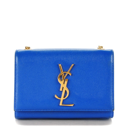 Saint Laurent Grain De Poudre Small Classic Monogram Satchel Royal Blue 1 of 7