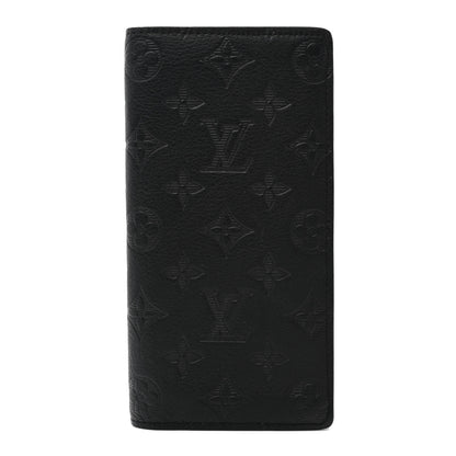 Louis Vuitton Calfskin Monogram Shadow Brazza Wallet Black 1 of 8