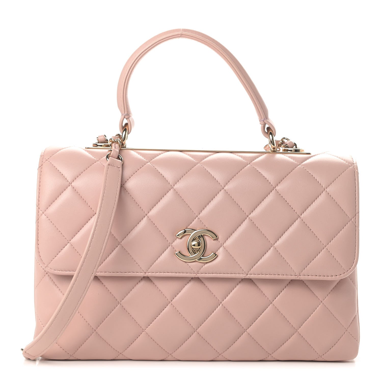 Chanel Lambskin Quilted Medium Trendy CC Flap Dual Handle Bag Pink 1 of 8