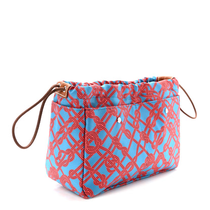 Hermes Silk Barenia Noeud Marin Fourbi 25 MM Pouch Rouge de Coeur Fauve 3 of 7