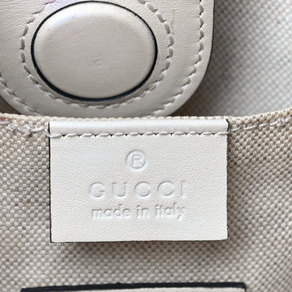 Gucci Calfskin Marmont Ribbon Top Handle Bag White 6 of 12