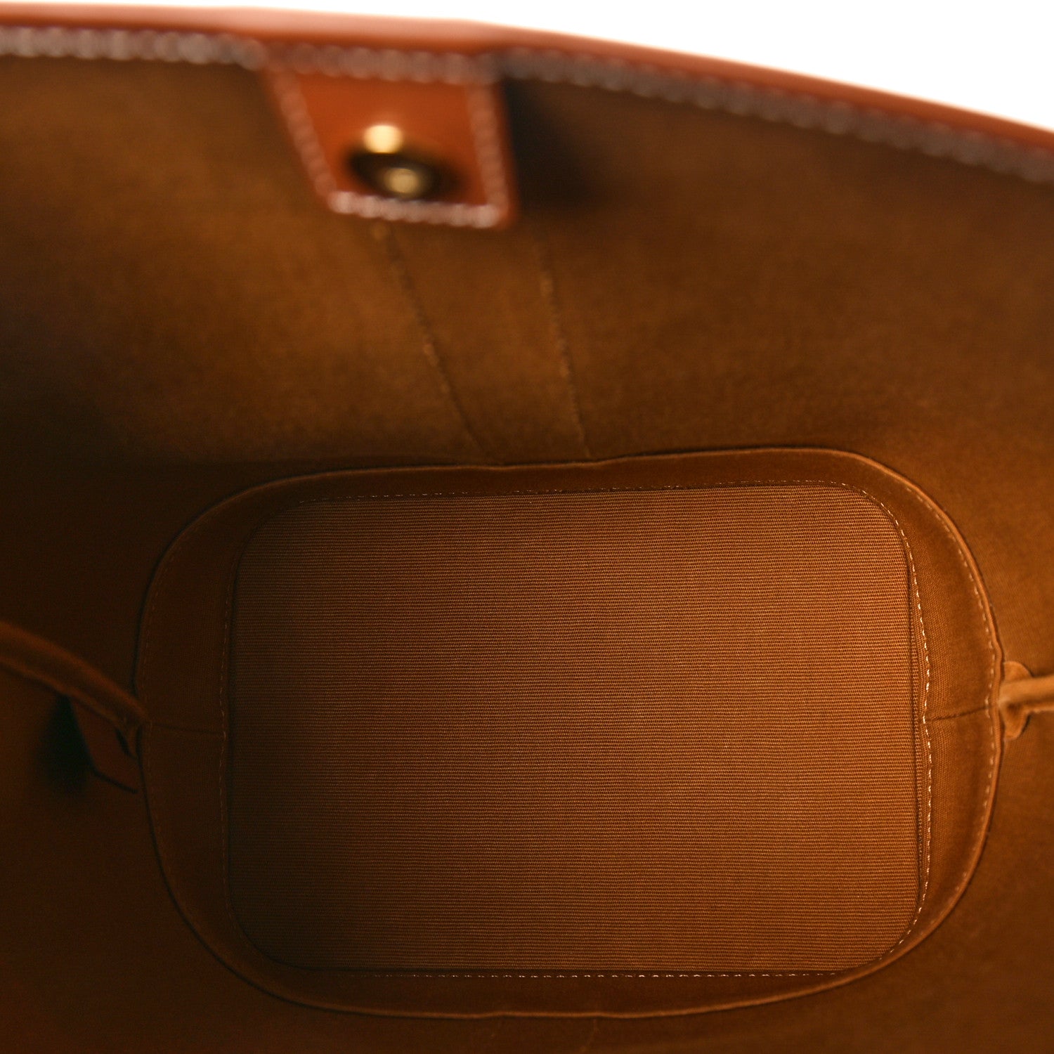 Celine Triomphe Canvas Calfskin Small Bucket Bag Tan 5 of 10