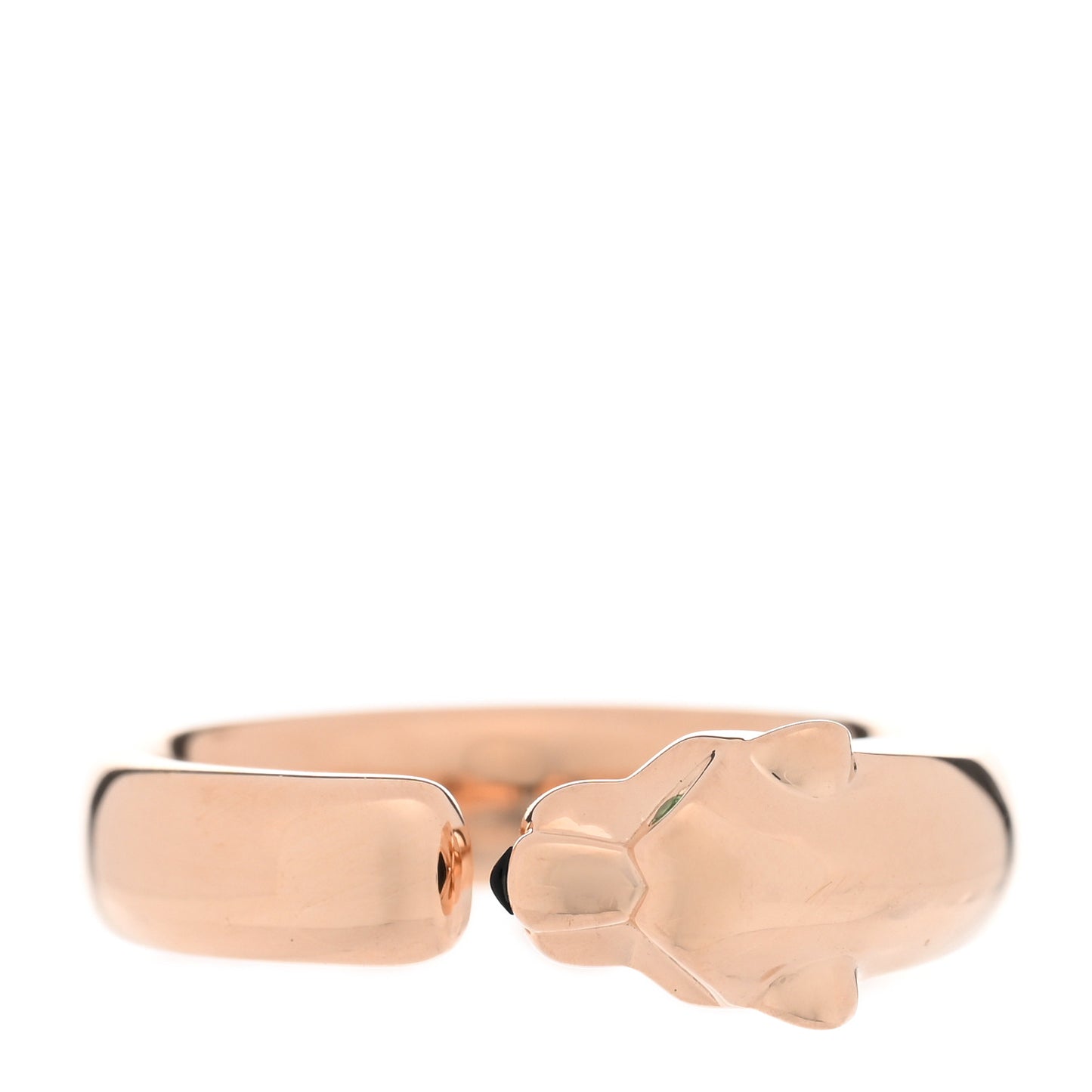 18K Pink Gold Tsavorite Black Onyx Panthere De Cartier Ring 52 6