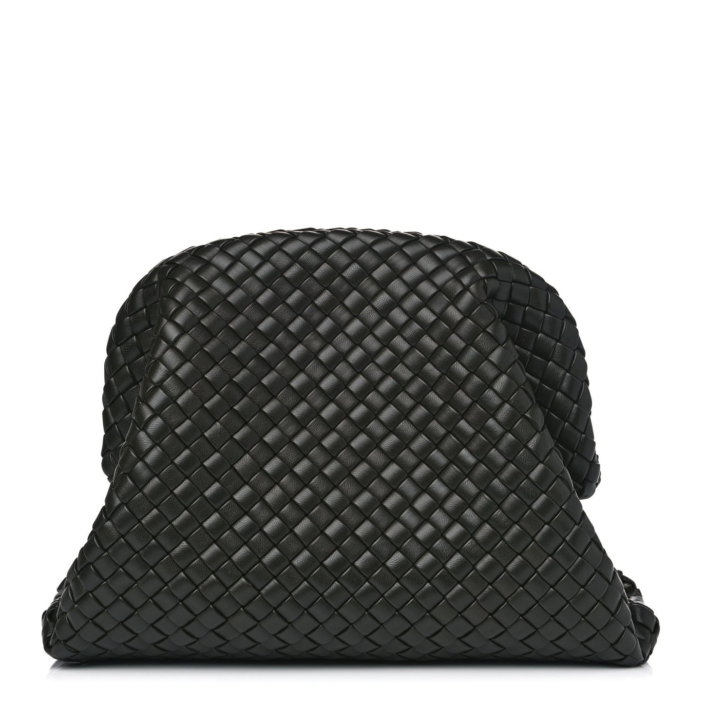Nappa Intrecciato Padded Clutch Green