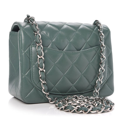 Chanel Lambskin Quilted Mini Square Flap Green 3 of 10