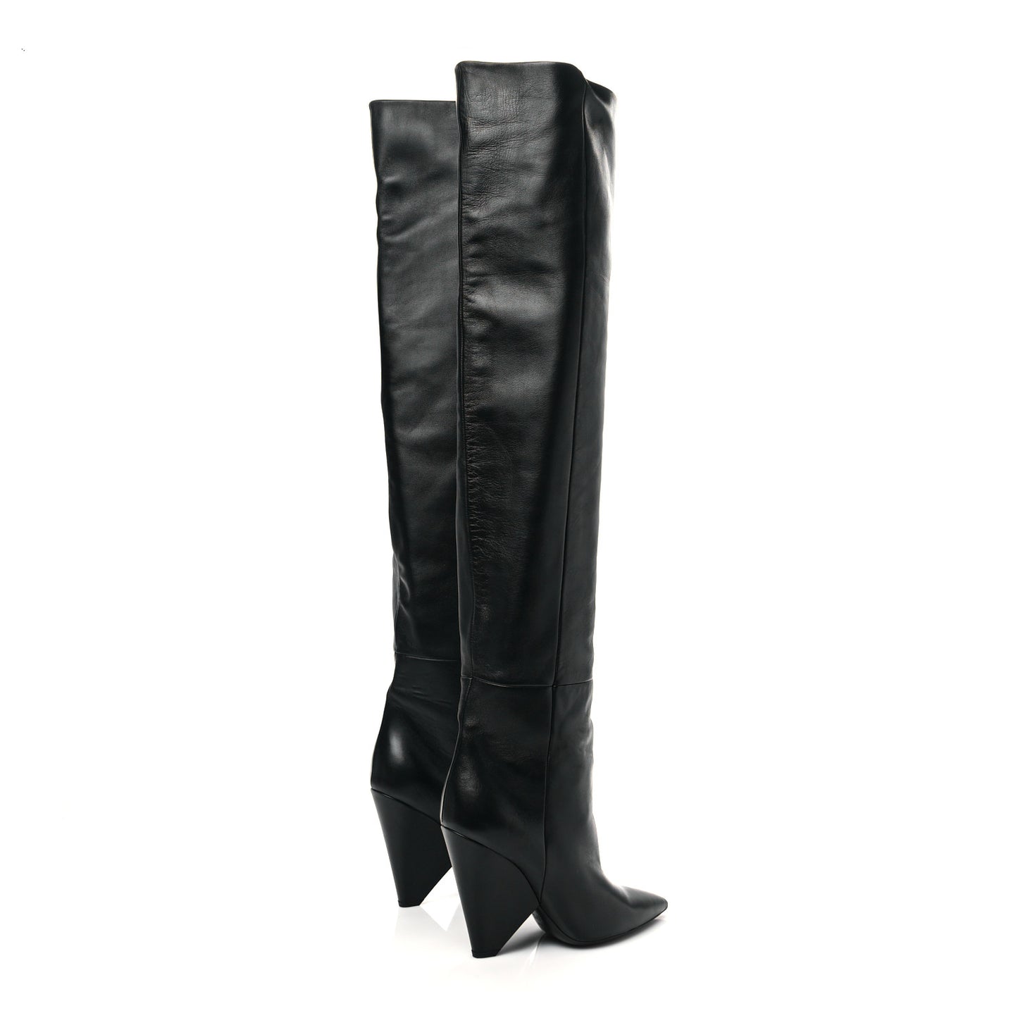 Calfskin Niki 105 Thigh High Boots 37.5 Black