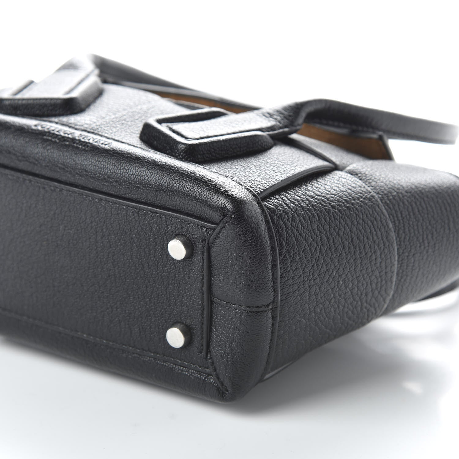 Bottega Veneta Grained Calfskin Mini Maxi Intrecciato Arco 33 Black 7 of 9