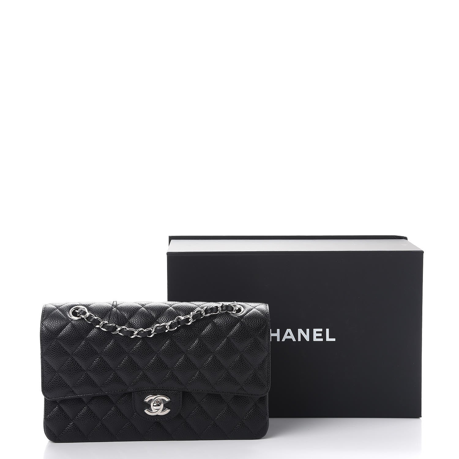 Chanel Caviar Quilted Medium Double Flap Black 8 of 8