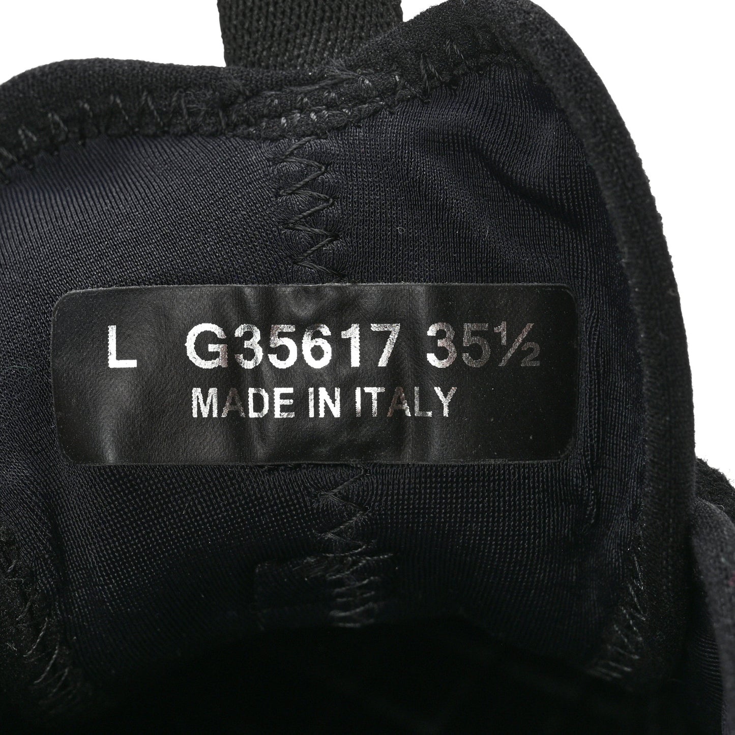 Velvet Calfskin Mixed Fibers CC Sneakers 35.5 Black