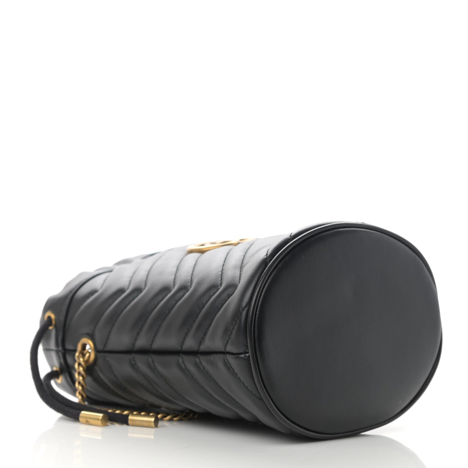 Gucci Calfskin Matelasse Mini GG Marmont 2.0 Bucket Bag Black 4 of 12