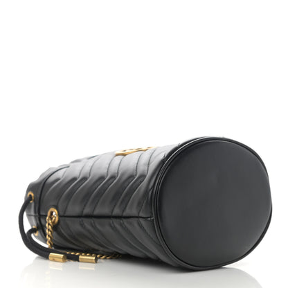 Gucci Calfskin Matelasse Mini GG Marmont 2.0 Bucket Bag Black 4 of 12