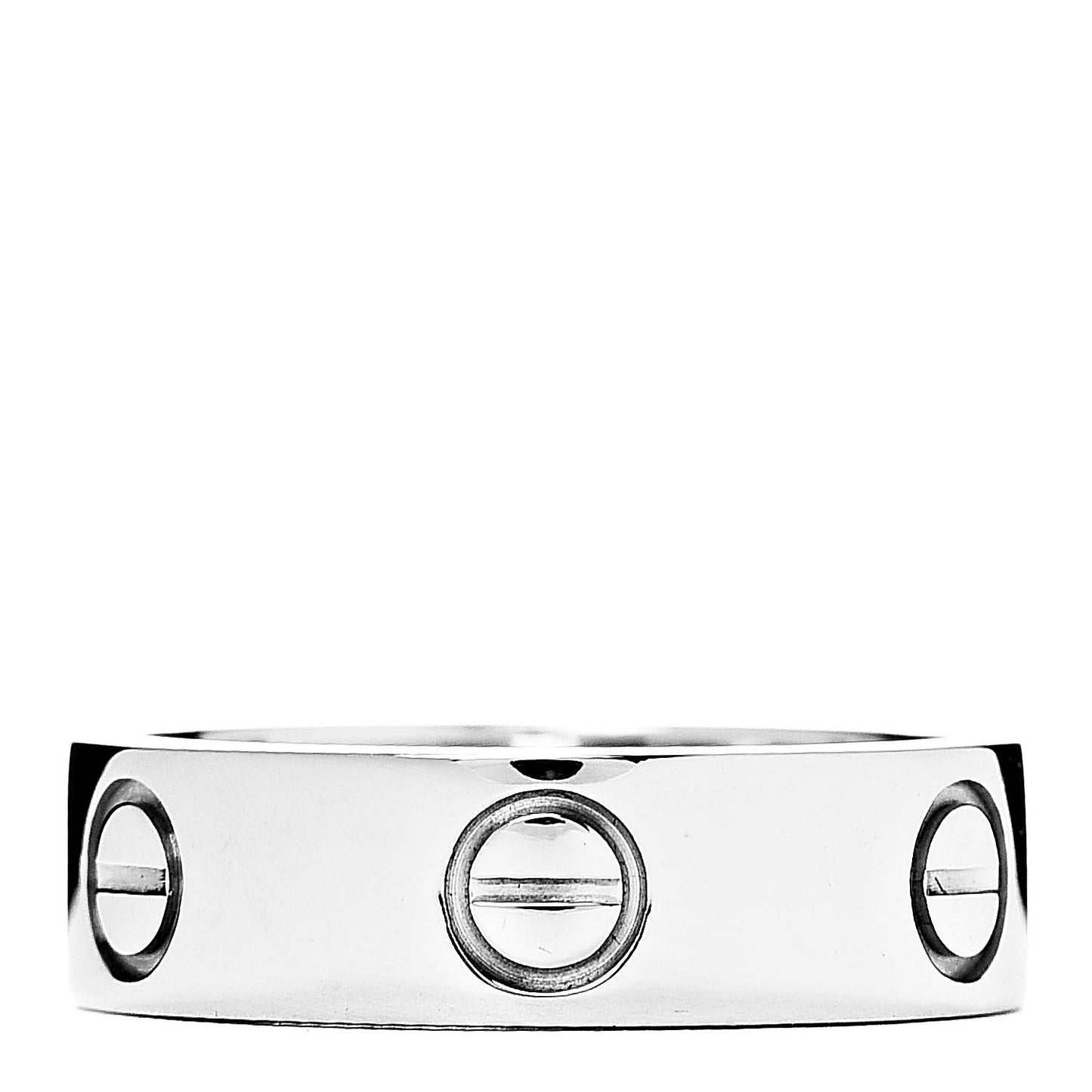 18K White Gold 5.5mm LOVE Ring 51 5.75