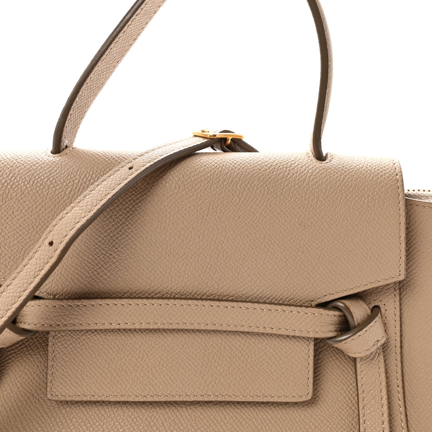 Grained Calfskin Nano Belt Bag Light Taupe