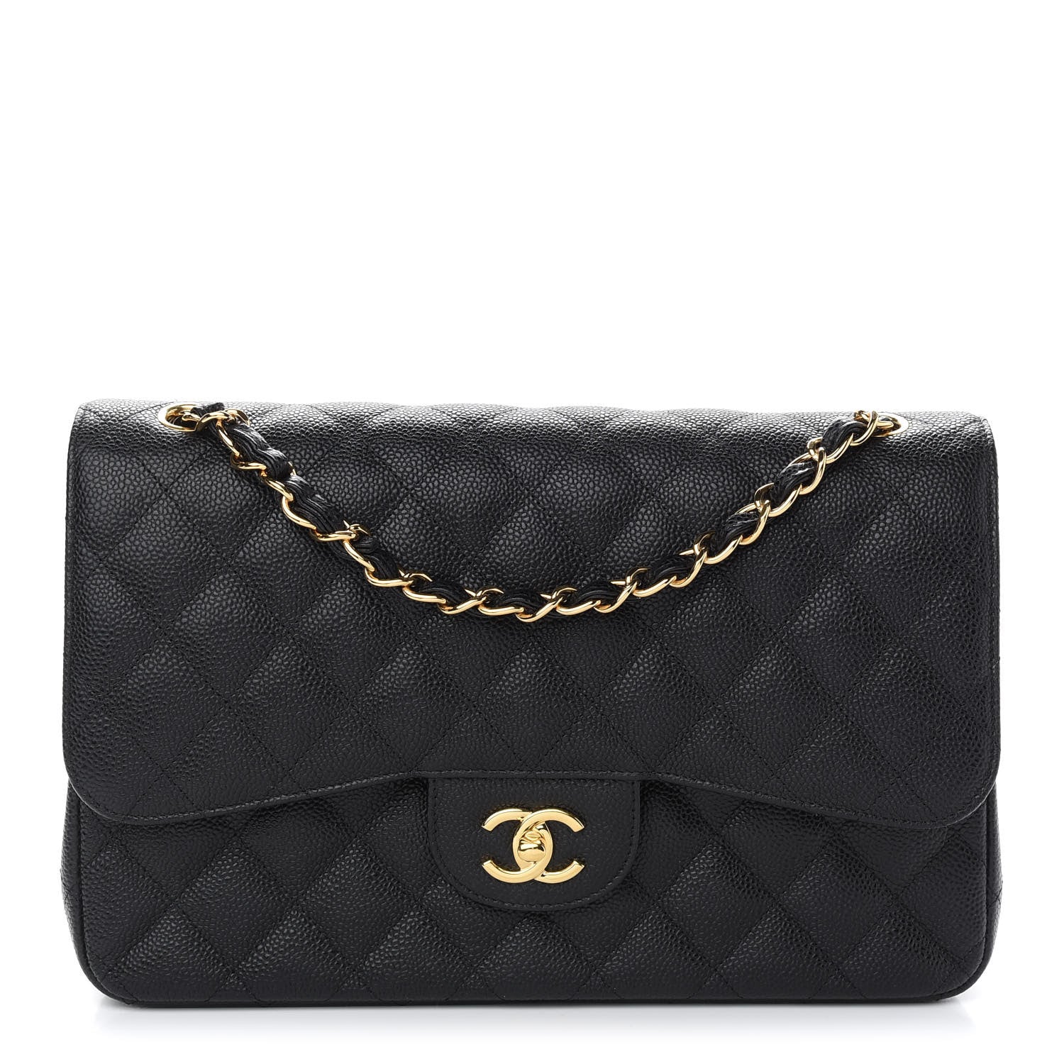 Chanel Caviar Quilted Jumbo Double Flap Black 1 of 9