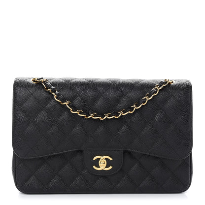 Chanel Caviar Quilted Jumbo Double Flap Black 1 of 9