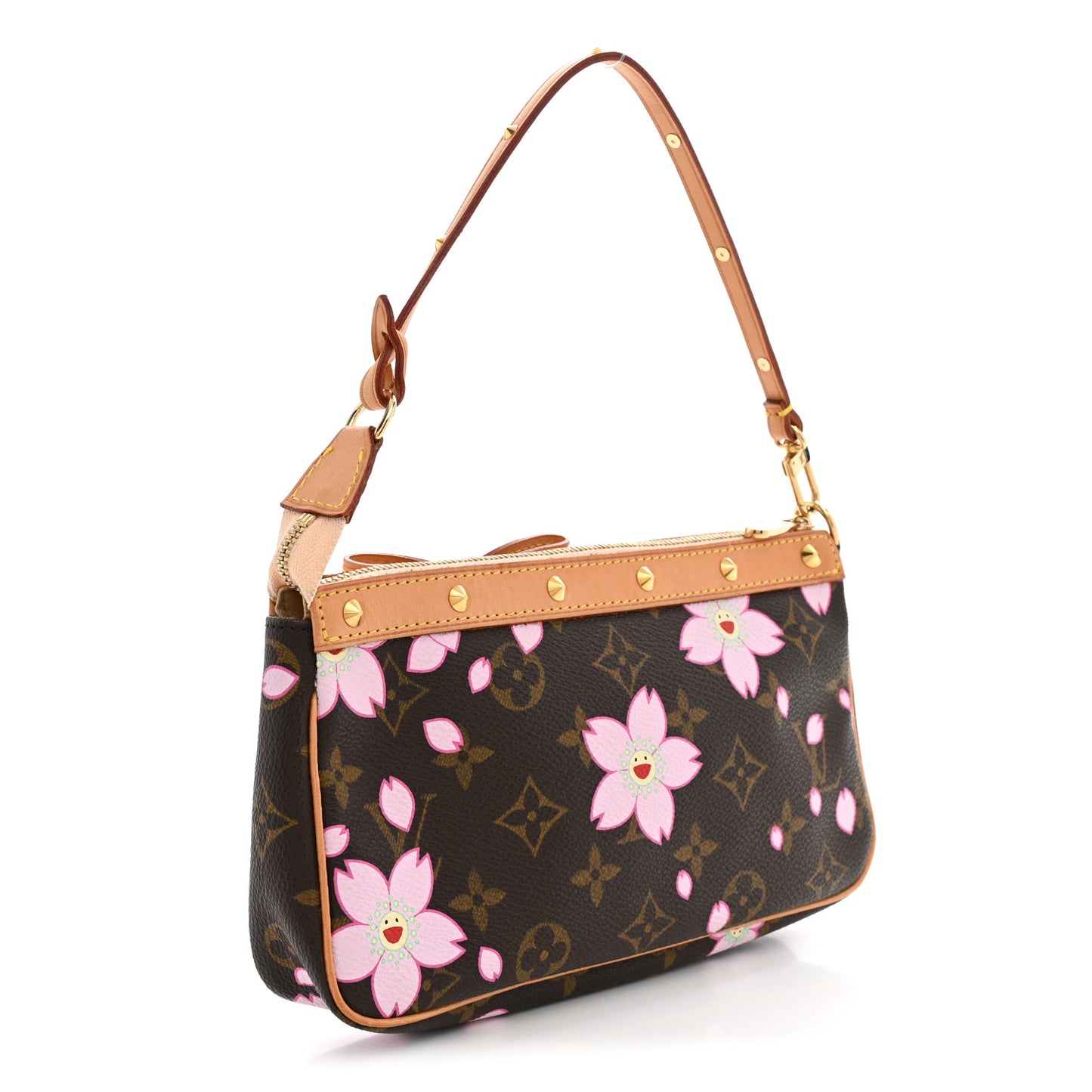 Monogram Cherry Blossom Pochette Accessories Brown