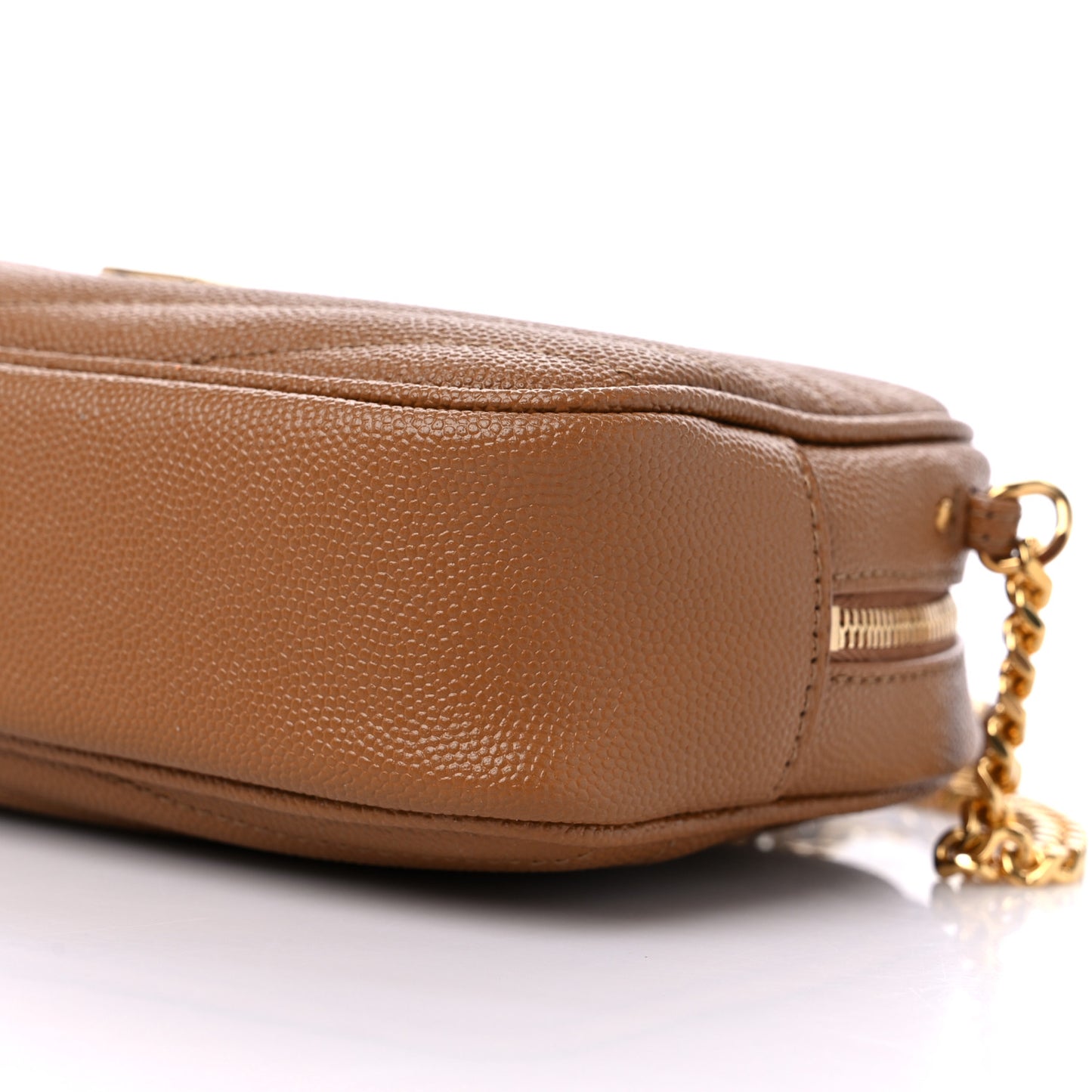 Grain De Poudre Matelasse Monogram Mini Lou Camera Bag Dark Natural