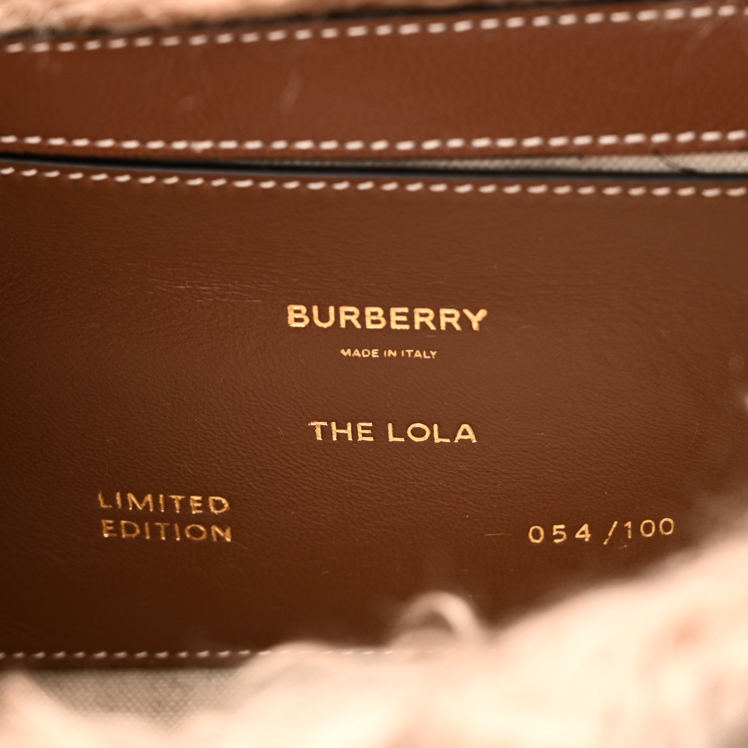 Burberry Mohair TB Lola Bag Camel 6 of 9