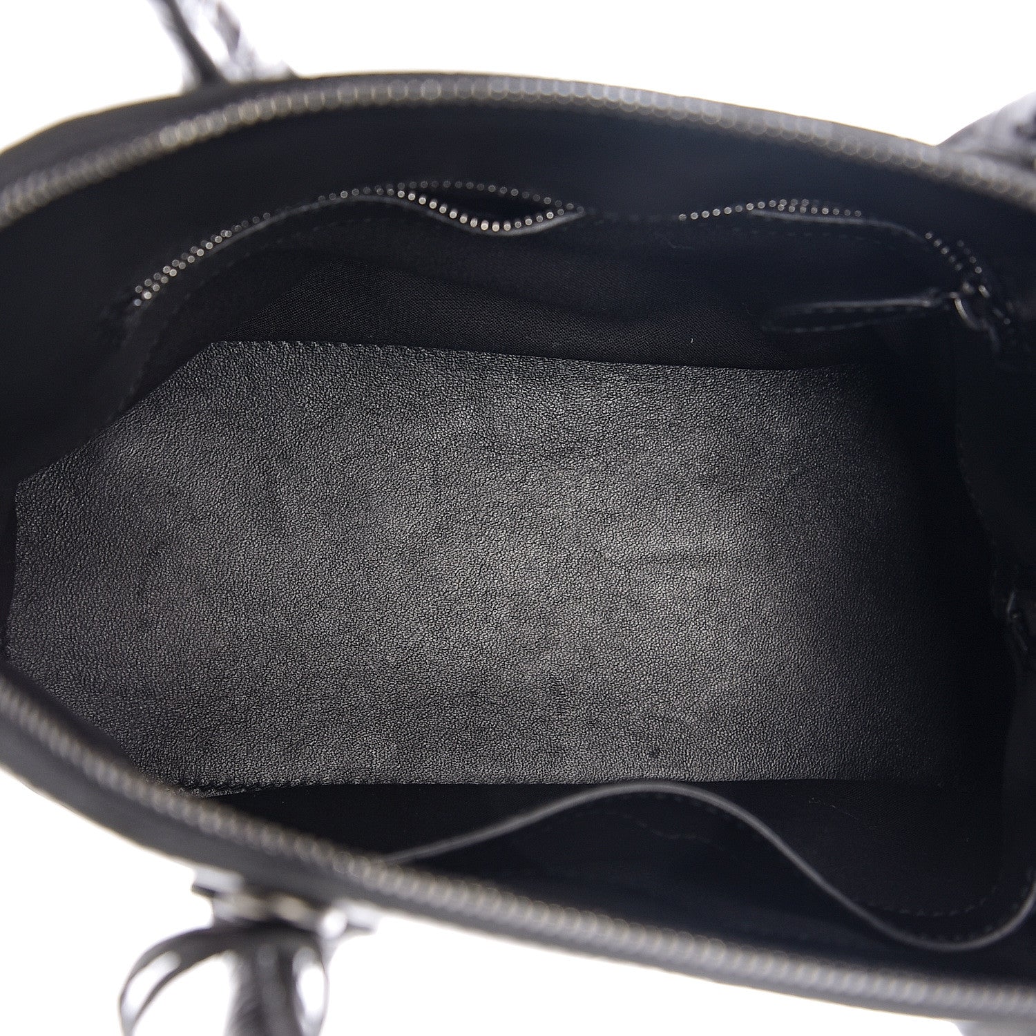 Balenciaga Metallic Calfskin Crocodile Embossed S Ville Top Handle Bag Grey 4 of 8