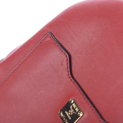 MCM Calfskin Mini Duchess Polke Studs Backpack Red 11 of 14