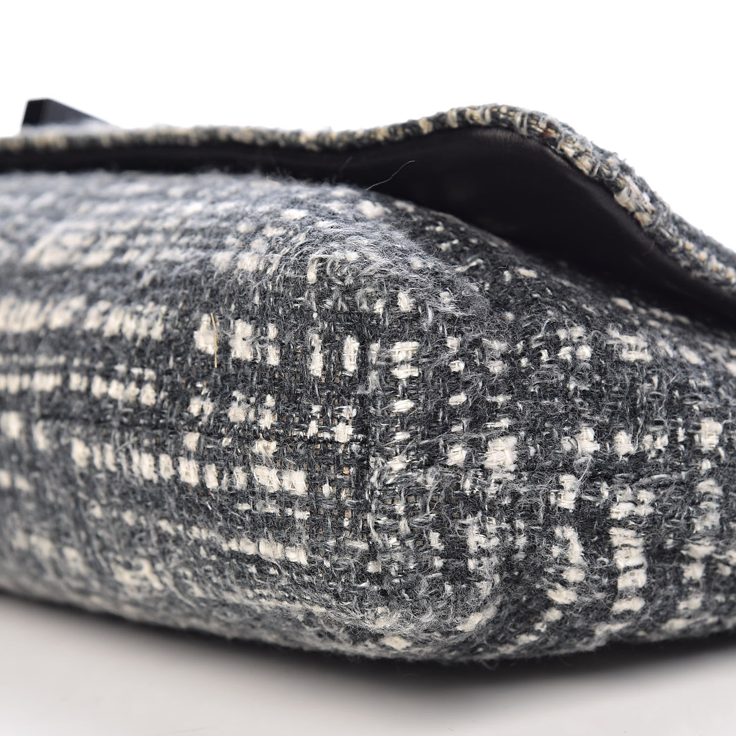 Prada Tweed Clutch Black White 9 of 9