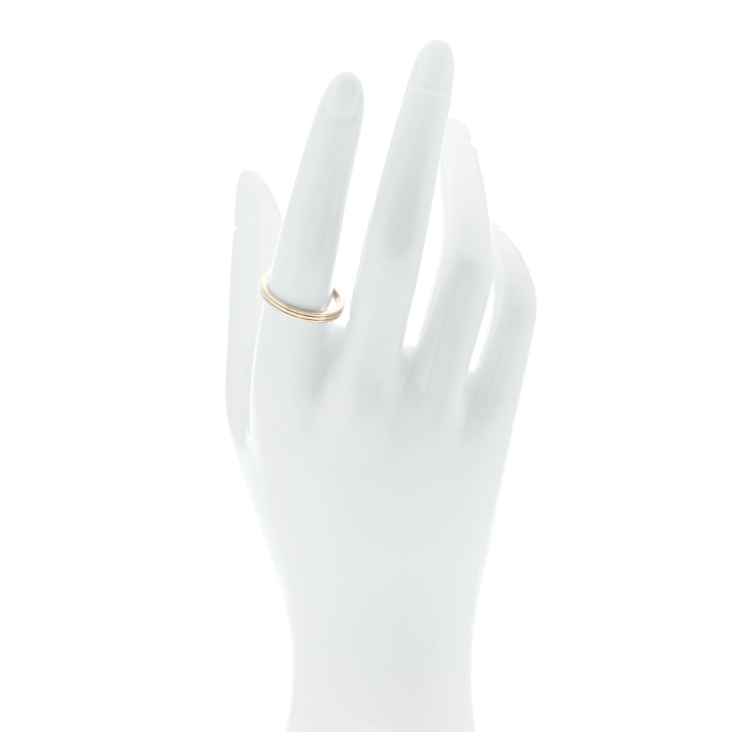 18K Pink Yellow White Gold 2.5mm Vendome Louis Cartier Wedding Band Ring 58 8.5