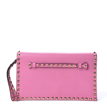 Valentino Garavani Nappa Rockstud Wristlet Clutch Ninphea 1 of 9