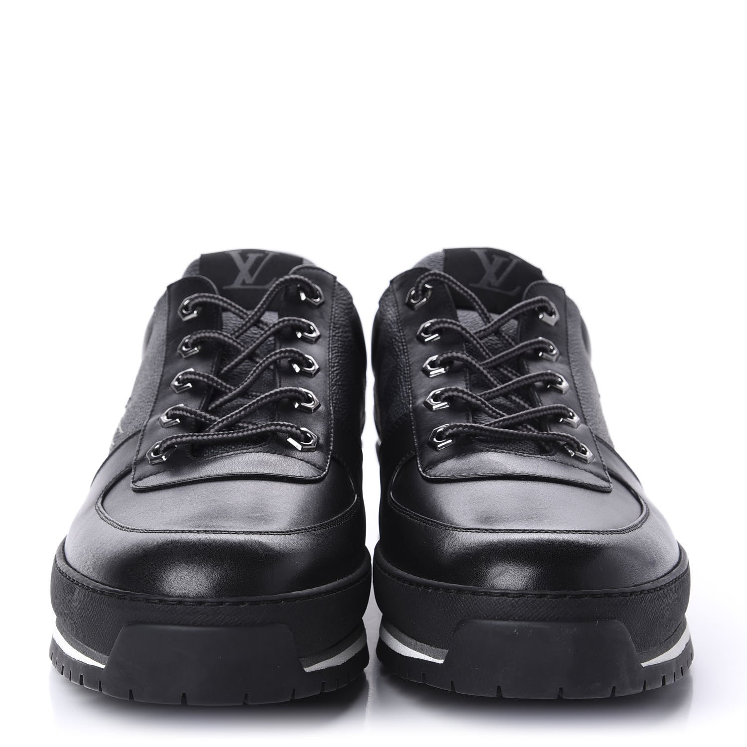 Louis Vuitton Calfskin Damier Graphite Harlem Sneakers 10 Black 2 of 10