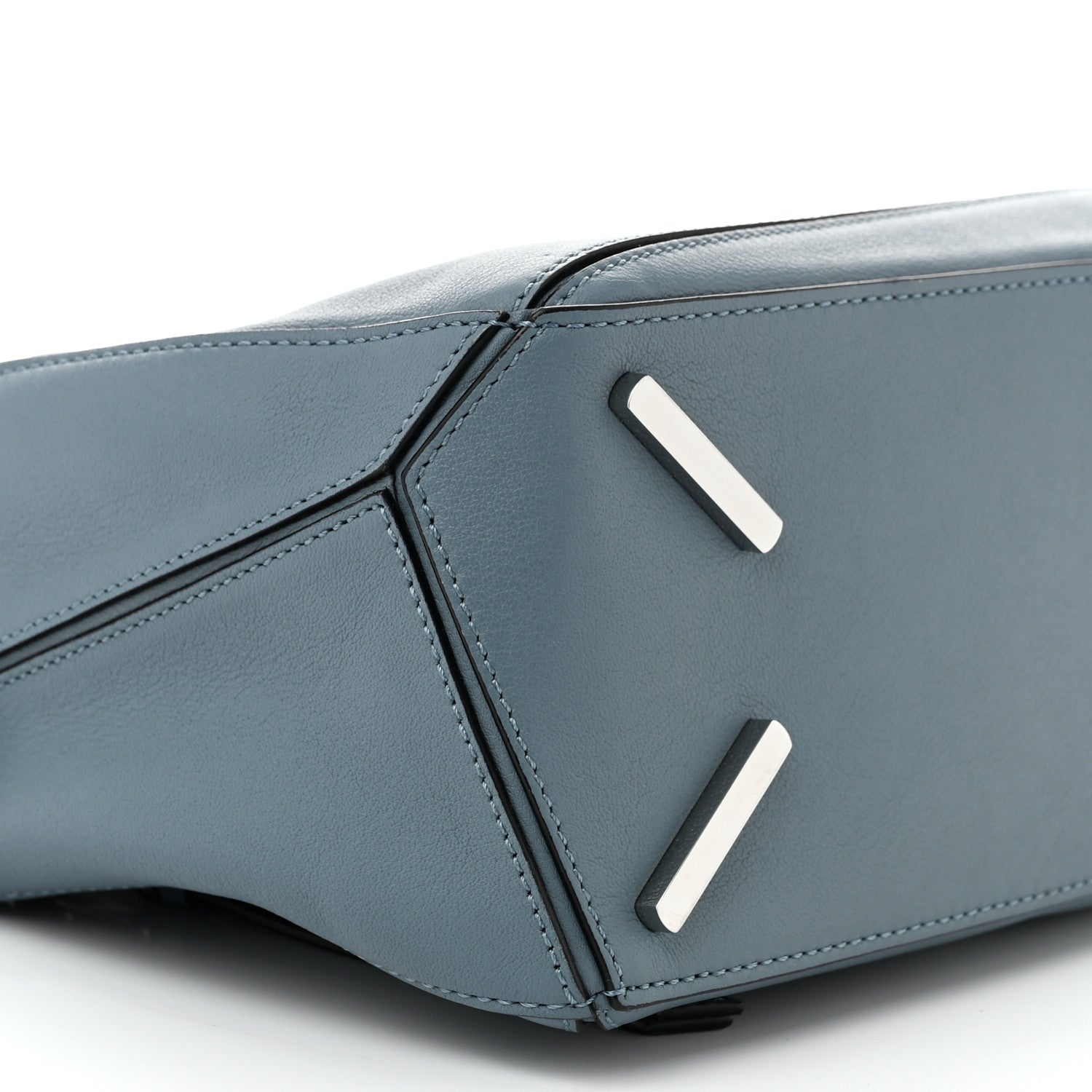 Loewe Calfskin Small Puzzle Bag Stone Blue 8 of 9