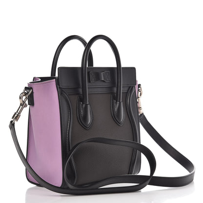 Celine Baby Grained Calfskin Nano Tri-Color Luggage Anthracite 3 of 8