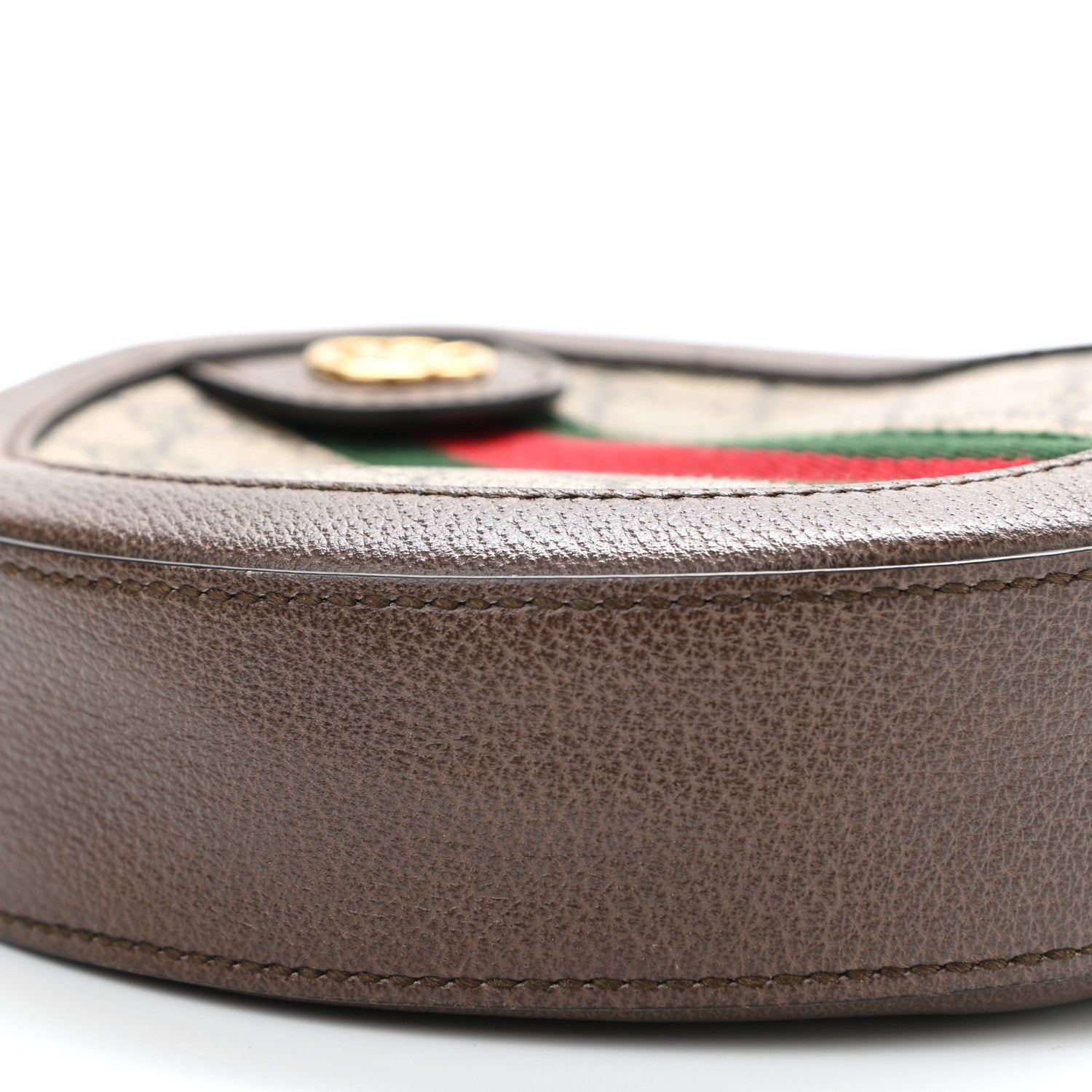 Gucci GG Supreme Monogram Web Mini Ophidia Round Shoulder Bag Brown 9 of 13
