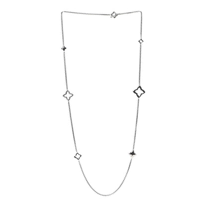 David Yurman Sterling Silver 25mm Quatrefoil Chain Necklace 3 of 4