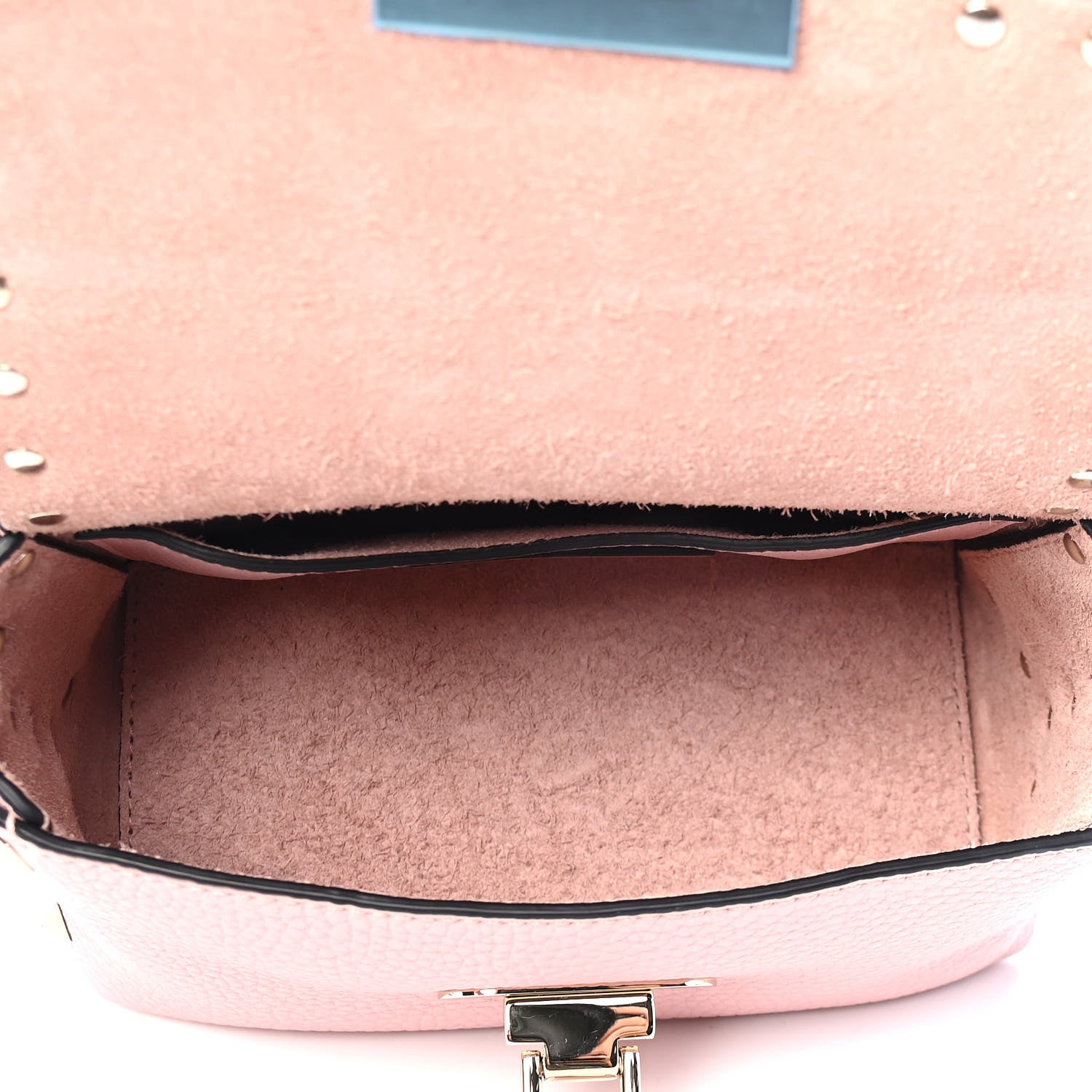 Valentino Garavani Pebbled Calfskin Mini Rockstud Crossbody Bag Water Rose 4 of 4
