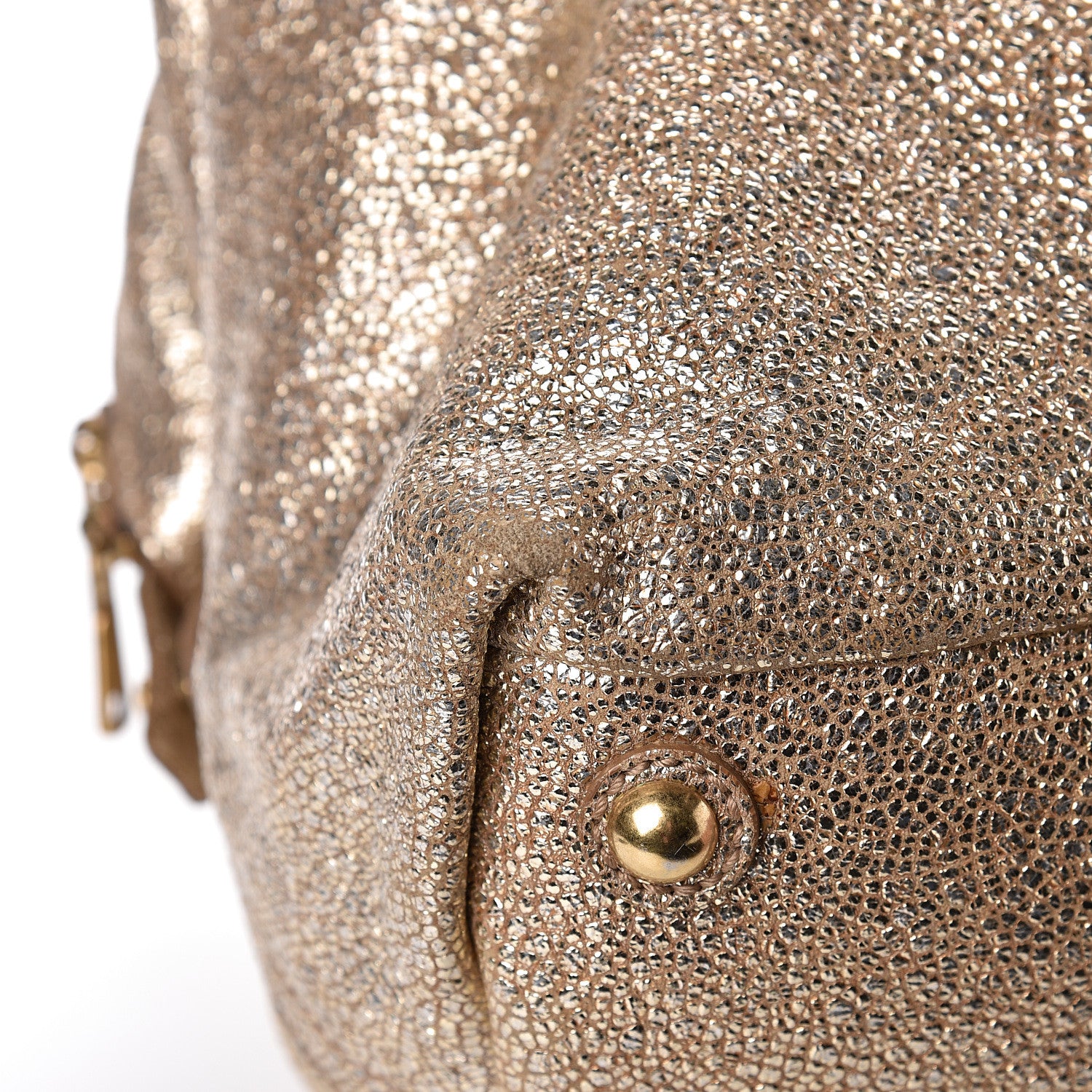 Saint Laurent Volcano Crackled Calfskin Medium Easy Y Bag Gold 28 of 30
