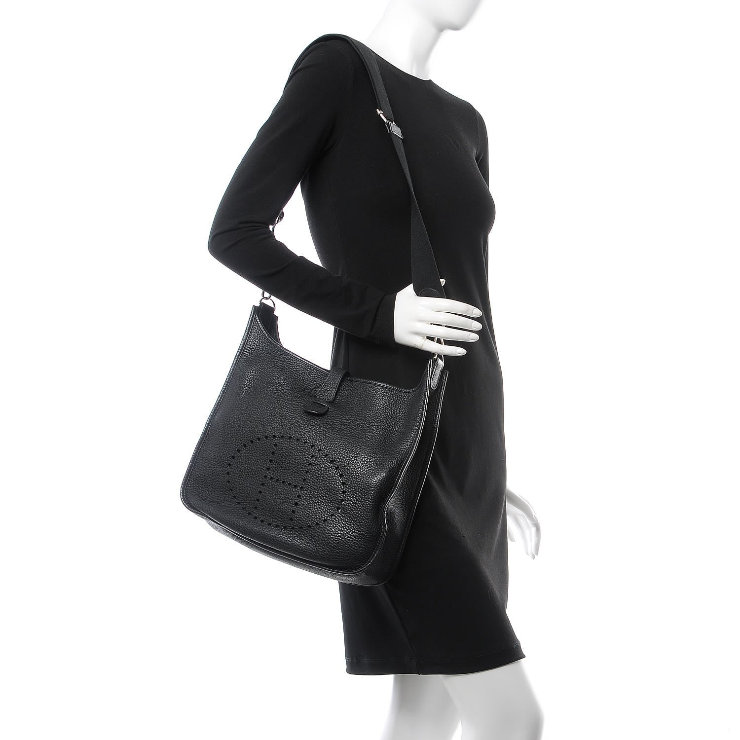 Hermes Taurillon Clemence Evelyne III PM Black 2 of 8